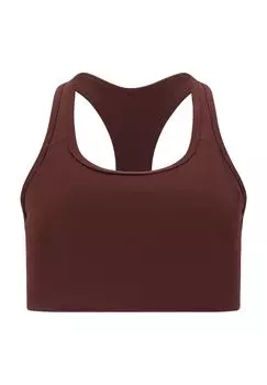 Спортивный бюстгальтер Alanie с удобными чашками и спинкой-борцовкой ENDURANCE, цвет 4241 Fudge