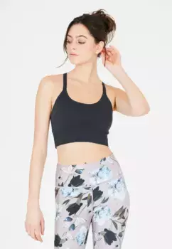 Спортивный бюстгальтер ATHLECIA Foan V2, бесшовный дизайн с функцией растягивания, серый