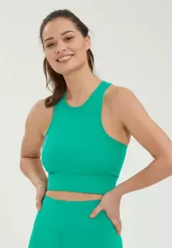 Спортивный бюстгальтер ATHLECIA "Lusima" с широкой полосой под грудью, зеленый