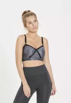 Спортивный бюстгальтер ATHLECIA "Пион" для повышенной устойчивости, синий