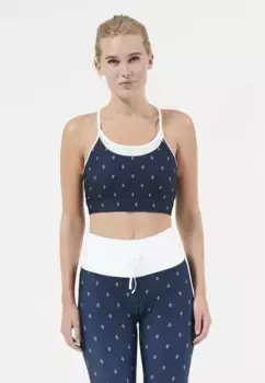 Спортивный бюстгальтер ATHLECIA "Sanra", изготовленный из экологически чистого переработанного полиэстера, белый