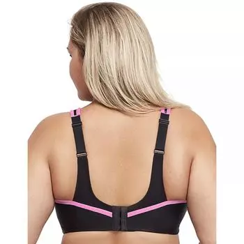 Спортивный бюстгальтер без бретелей для полной фигуры Glamorise размера плюс без прыжков 1066 Glamorise, белый