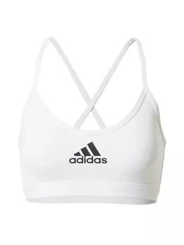 Спортивный бюстгальтер без косточек ADIDAS SPORTSWEAR Aeroreact Light-Support, белый