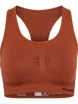Спортивный бюстгальтер без косточек Hummel, цвет Chestnut brown