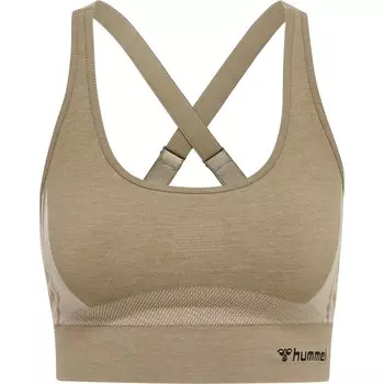 Спортивный бюстгальтер без косточек Hummel, цвет Beige/Sand