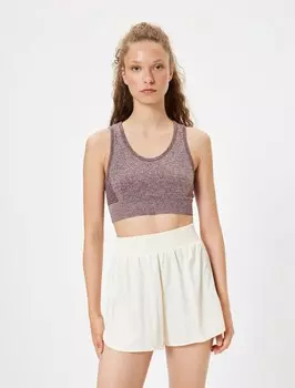 Спортивный бюстгальтер без косточек Koton, бордовый