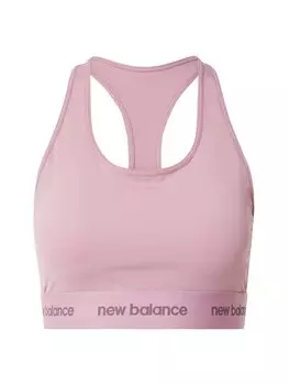 Спортивный бюстгальтер без косточек new balance, розовый