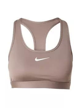 Спортивный бюстгальтер без косточек NIKE SWOOSH, светло-коричневый
