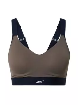 Спортивный бюстгальтер без косточек Reebok, серо-коричневый