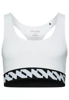 Спортивный бюстгальтер без косточек Superdry, белый