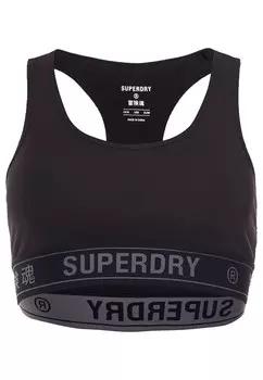 Спортивный бюстгальтер без косточек Superdry, черный
