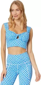 Спортивный бюстгальтер Calusa UPF 50+ Майка Lilly Pulitzer, цвет Boca Blue Double Checking