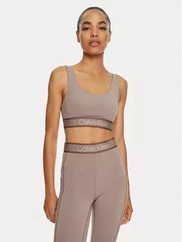 Спортивный бюстгальтер Calvin Klein Performance, бежевый