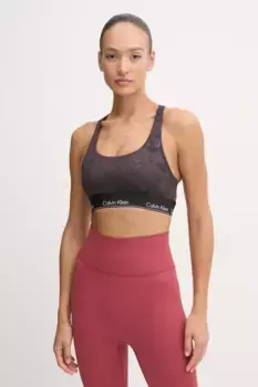 Спортивный бюстгальтер Calvin Klein Performance, коричневый