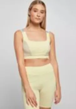 Спортивный бюстгальтер COLOR BLOCK Urban Classics, светло-желтый