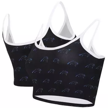 Спортивный бюстгальтер Concepts Sport Carolina Panthers, черный