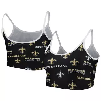 Спортивный бюстгальтер Concepts Sport New Orleans Saints, черный