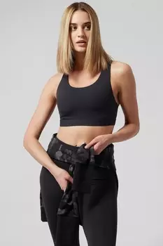 Спортивный бюстгальтер D dd Ultimate со средней чашкой Athleta, черный