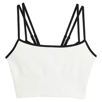 Спортивный бюстгальтер для беременных H&amp;M Seamless Nursing Sports, кремовый/черный