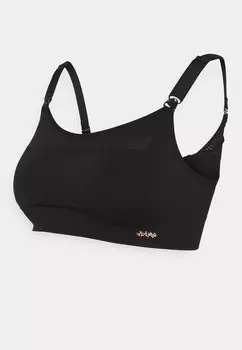 Спортивный бюстгальтер для легких видов спорта Maternity And Nursing Seamless Antibacterial And Breathable Cache Coeur, черный