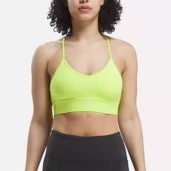 Спортивный бюстгальтер для тренировок Reebok, кислотно-желтый/белый