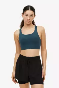Спортивный бюстгальтер drymove high support H&M, зеленый