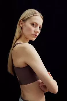 Спортивный бюстгальтер Drymove с высокой поддержкой H&M, коричневый
