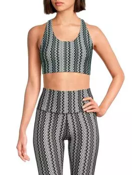 Спортивный бюстгальтер Duo Butterfly Racerback Terez, цвет Black Multi