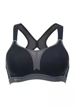 Спортивный бюстгальтер Dynamix Star Racerback под грудью, дышащий для женщин Anita, цвет 445 Sch.anthrazit