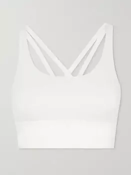 Спортивный бюстгальтер Energy Longline Luxtreme Lululemon, белый