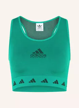 Спортивный бюстгальтер eqt Adidas Originals, зеленый