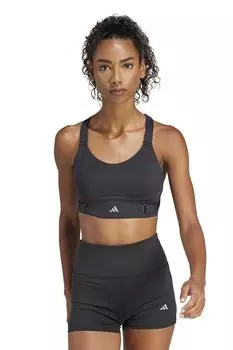 Спортивный бюстгальтер Fastimpact Luxe Adidas Performance, черный