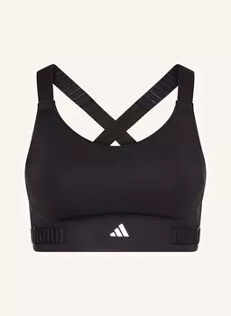 Спортивный бюстгальтер fastimpact luxe run Adidas, черный