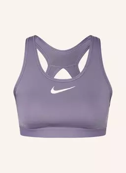 Спортивный бюстгальтер-галочка с сеткой Nike, фиолетовый