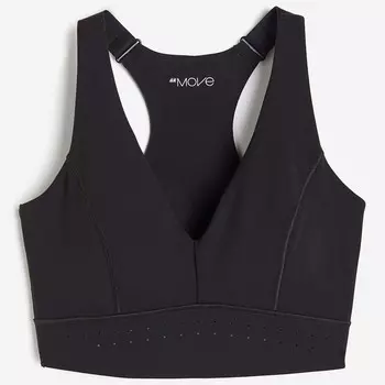 Спортивный бюстгальтер H&M ShapeMove Medium Support, черный