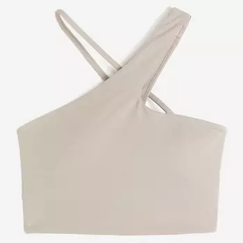 Спортивный бюстгальтер H&M SoftMove Light Support, серо-бежевый