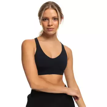 Спортивный бюстгальтер Heart Into It для женщин Roxy, чёрный