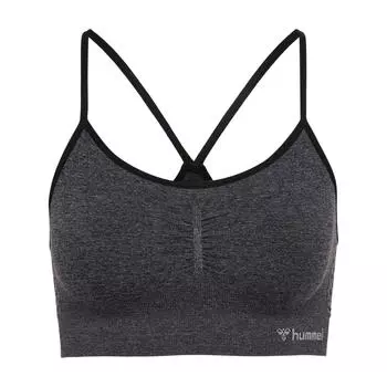 Спортивный бюстгальтер Hmlci без швов Scrunch Sports Top Women HUMMEL, черный