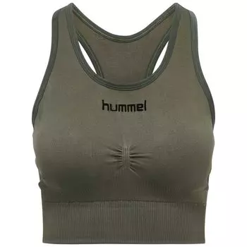 Спортивный бюстгальтер Hummel First Seamless, зеленый