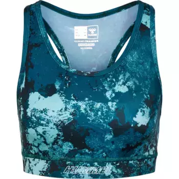 Спортивный бюстгальтер hummel "hmlTE DIGI SANDSTORM AOP SPORTS BRA", бирюзовый
