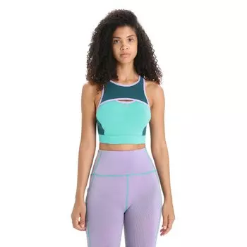 Спортивный бюстгальтер Icebreaker ZoneKnit, зеленый