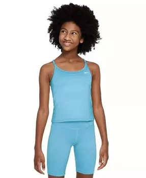 Спортивный бюстгальтер Indy Tank для больших девочек Dri-FIT Nike, синий