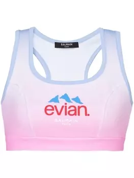 Спортивный бюстгальтер из коллаборации с Evian Balmain, розовый