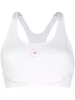 Спортивный бюстгальтер из коллаборации со Stella McCartney Adidas by Stella McCartney, белый