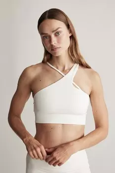 Спортивный бюстгальтер из легкой поддержки softmove H&M, белый