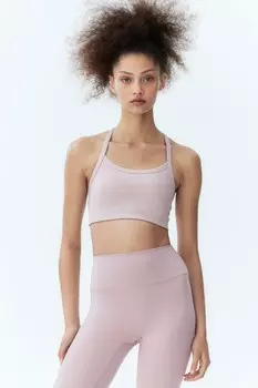 Спортивный бюстгальтер из материала drymove средней поддержки H&M, фиолетовый