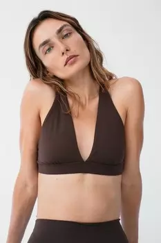 Спортивный бюстгальтер из материала softmove легкая поддержка H&M, коричневый