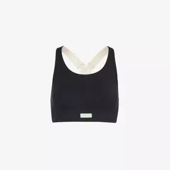 Спортивный бюстгальтер из переработанного полиэстера с логотипом Orbital P.E Nation, цвет charcoal marl