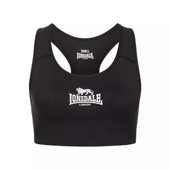 Спортивный бюстгальтер Lonsdale, черный/белый