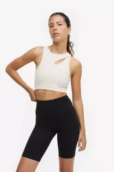 Спортивный бюстгальтер medium support от drymove H&M, бежевый